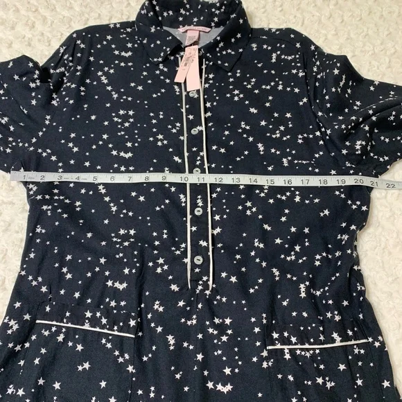 Victoria's Secret Star Print Sleep Short Romper Sz L - Picture 13 of 15